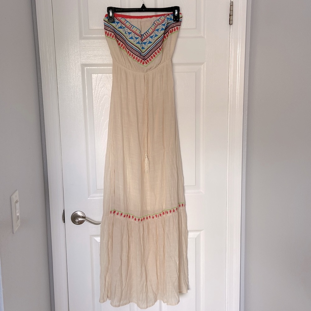 Flying Tomato strapless maxi dress